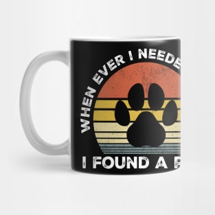 When Ever I Needed a Hand I Found a Paw - Retro Mug